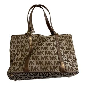 EUC Michael Kors Logo Monogram Tote Bag
